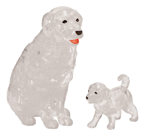 Bepuzzled (bepua) Std. Crystal Puzzle- Perro/cachorro (blanc