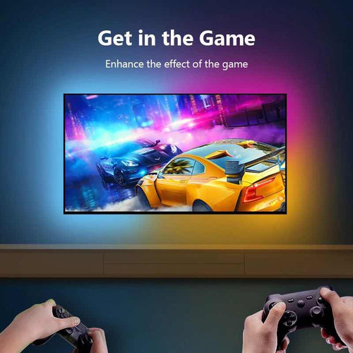 Luces Led Interactivas Sincronizan C/ Pantalla De 75-85 Pulg Rgb