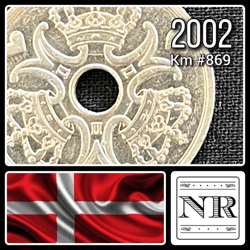 Dinamarca - 5 Krone - Año 2002 - Km #869 - Anular