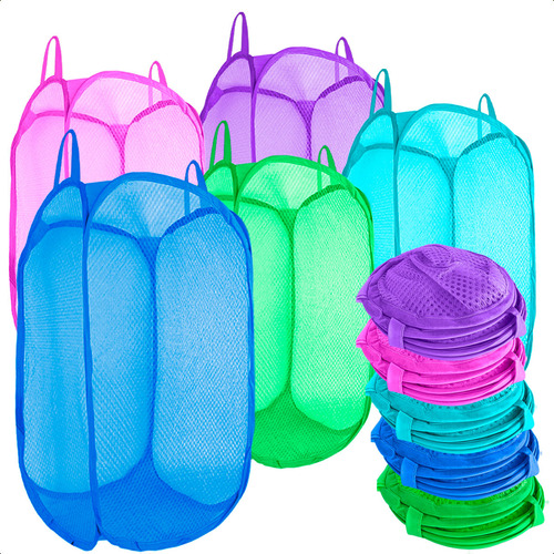 Cesto De Roupa Dobrável Infantil Casa Quarto Banheiro Organizador Kit Com 5