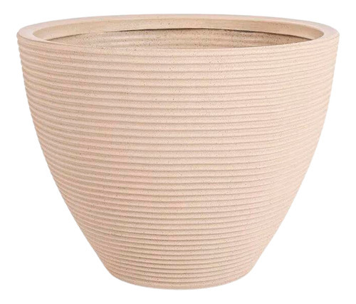 Vaso De Polietileno Cone Baixo Riscato N 36 Vasap Cor Areia