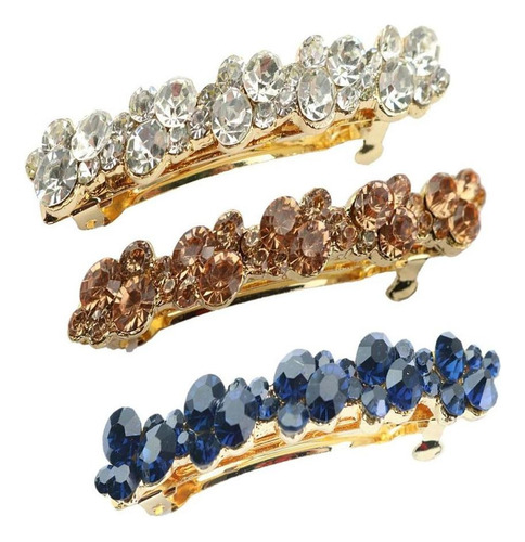 2 Piezas De Pinzas Para El Cabello Elegantes Con Diamantes