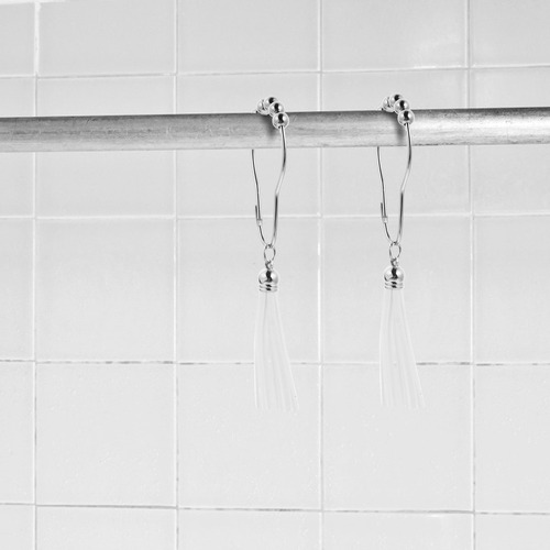 12 Ganchos Para Cortinas De Ducha Con Forma De Bola Enrollab