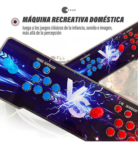 Tablero Arcade Con Doble Palanca 2p + Boton Led
