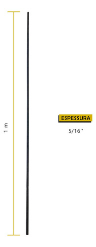5 Peças Barras Roscada Rosqueada 5/16 X 1 Metro Galvanizada