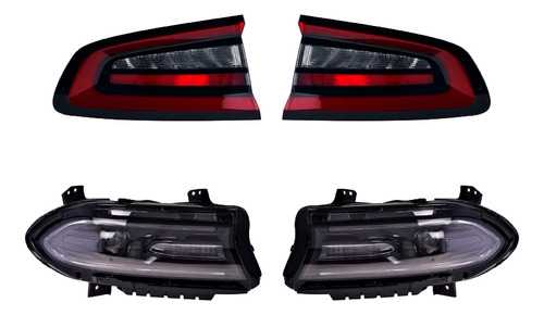 Kit Faros P/foco Xenón Y Calaveras Depo Charger 2015 - 2016