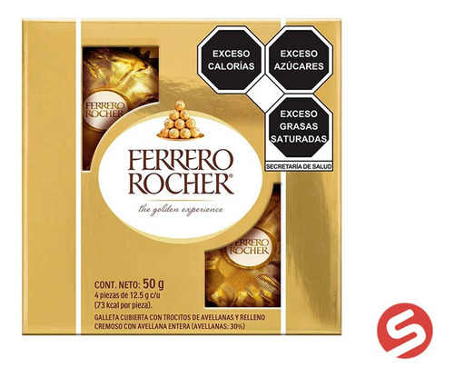 Chocolate Ferrero Rocher Edicion Especial 4 Pzs 50gr