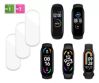 Micas De Hidrogel Para Xiaomi Mi Band 3,4,5,6,7,8,etc/ 3 Und