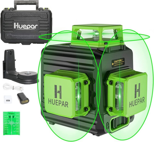 Autonivelante Huepar B03cg ,3d,laser Verde, 3 Planos 360 °