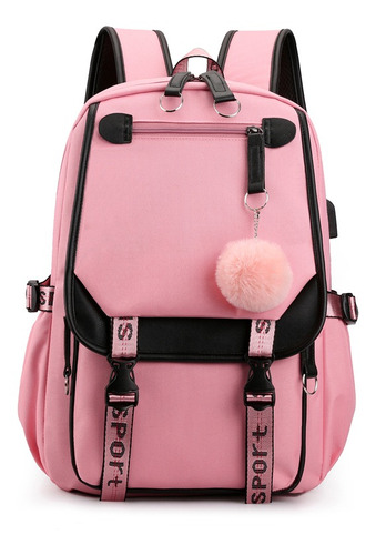 Mochila Kawaii Estilo Coreano De Juvenil Moda Con Puerto Usb