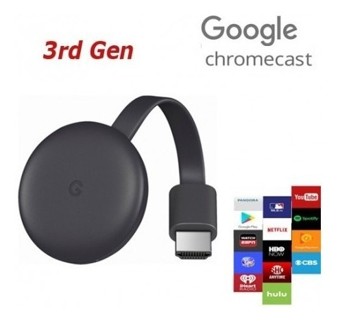 Google Chromecast 3 Original Netflix Youtube Hbo Go Smart Tv