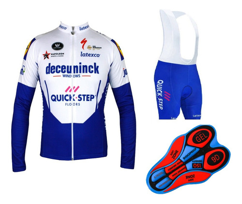 Uniforme Ciclismo Quick Step Ruta Mtb Badana 9d Gel Tirantes