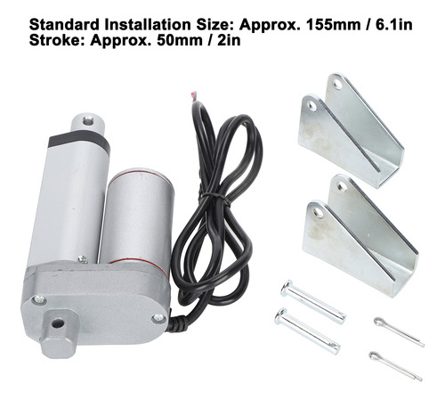 Actuador Lineal De Motor Torque Aluminio Dc12/24v 50mm