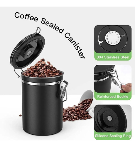 Café, Granos Herméticos De 500 G, Contenedor De 1.8 Granos