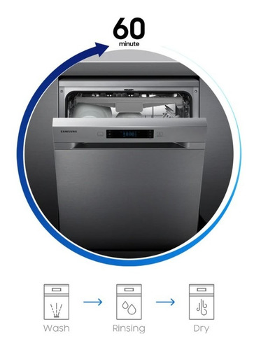 Lavavajilla Samsung 14 Cubiertos Led Display Express Wash