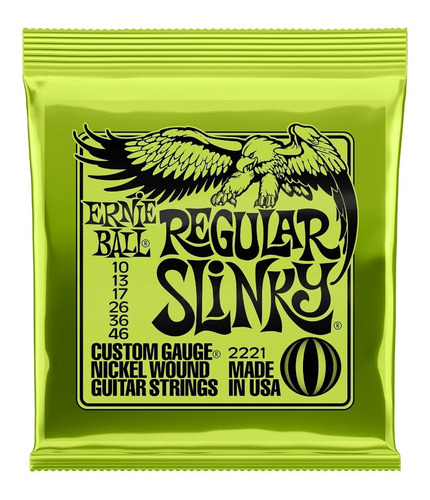 Encordoamento Ernie Ball Guitarra Regular Slink 010 Original