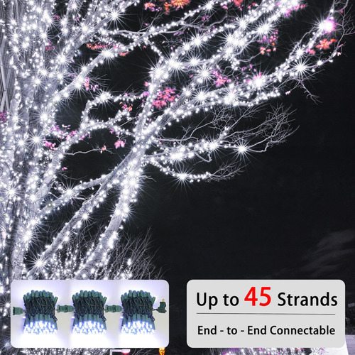 Justpro 100 Led De Navidad Led Con Alambre Verde, Luces De C