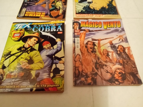 Lote 4 Gibis - Nick Raider / Tex / Mágico Vento - Mythos (Usado)