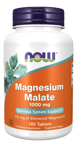 Suplemento Malato De Magnesio 1000 Mg Now