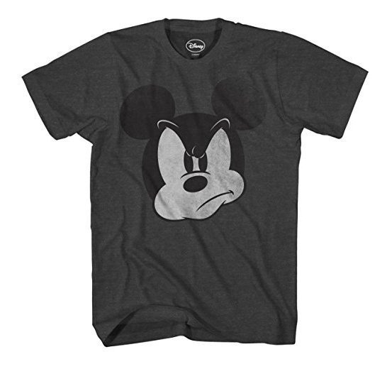 Disney Hombre Mickey Mouse Angry Look Down Camiseta Sin Mangas