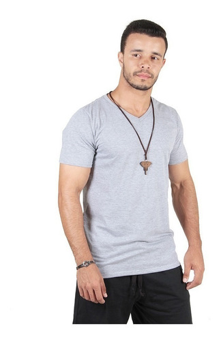 Imagem 5 de 10 de Kit C/10 Un Blusa Camisa Camiseta Masculina Gola V Baratas