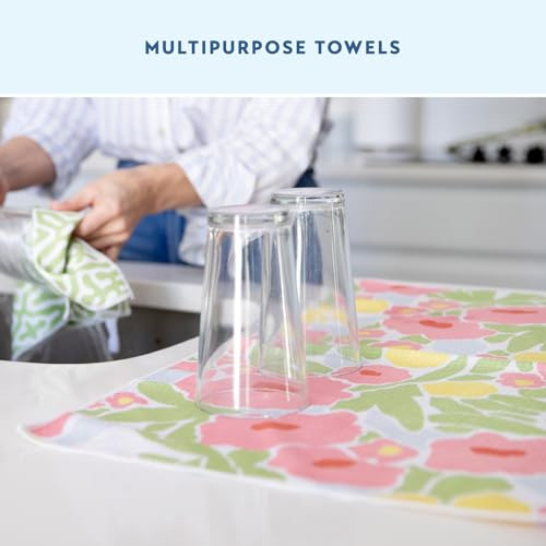 Juego De 4 Toallas De Cocina Microfibra Absorbentes