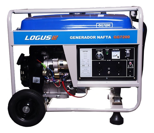 Generador portátil Logus GG7200 6 kW monofásico con tecnología AVR 220V