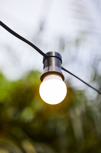 Guirnalda De Luces 10 Metros + 10 Lamparas Led Exterior