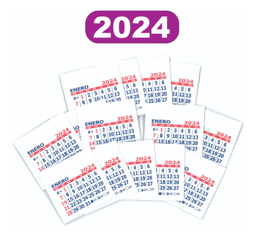 2500 Calendarios Mignon - Almanaque De 5 X 5 Cm. - Devoto