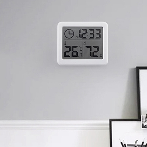 Mini Termómetro Reloj De Interior Monitor De Oficina