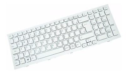 Teclado Para Notebook Sony Vaio Pcg 71911x Branco C/ Moldura