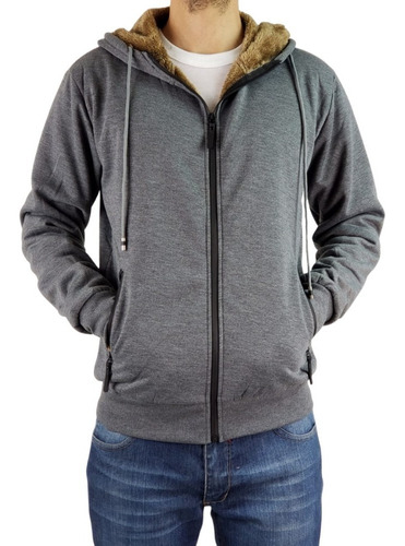 Chaqueta Hombre Invierno. Forro Piel Con Gorro. Xs A Xl