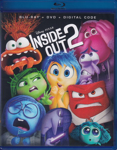 Intensamente Inside Out 2 Dos Disney Pelicula Blu-ray + Dvd