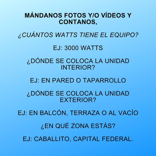 Instalación Instalador Split Aire Acondicionado Matriculado