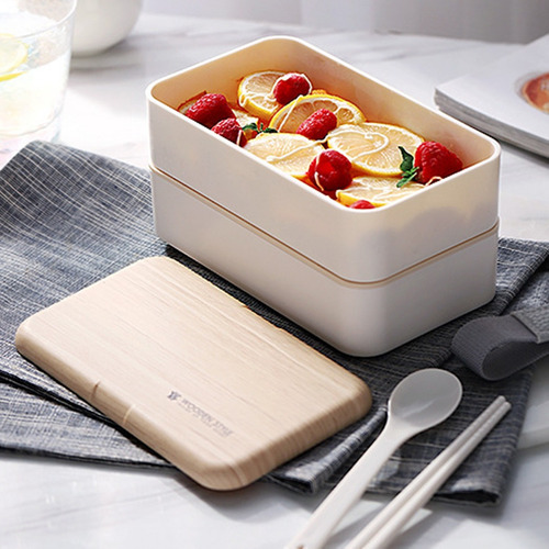 I Caja Bento - Contenedor De Almuerzo De Doble Capa A