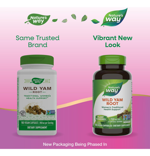 Nature's Way Wild Yam Root Apoyo Salud Mujer 180 Cápsulas