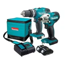 Comprar Kit Makita 18 Volts Taladro Percutor + Atornillador Impacto Color Verde