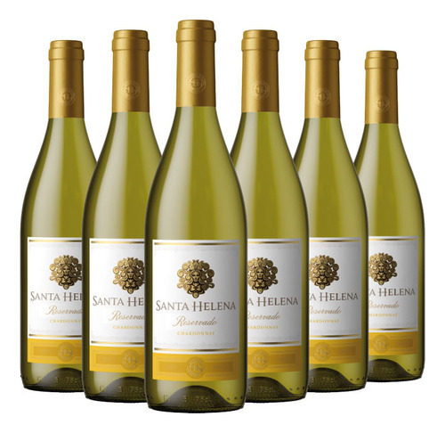Kit Vinho Branco Santa Helena Reservado Chardonnay 750ml 06