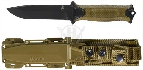 Cuchillo Tactico Gerber Strong Arm Verde Od Filo Liso Vaina