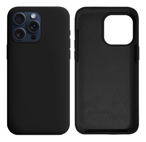 Capa De Silicone + Cabo De Carregamento P iPhone 15 Pro Max