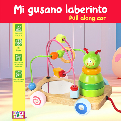 G Juguete De Madera Mi Gusano Laberinto Teach Play Para