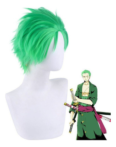 Peluca Corta Verde Party Roronoa Zoro Cosplay