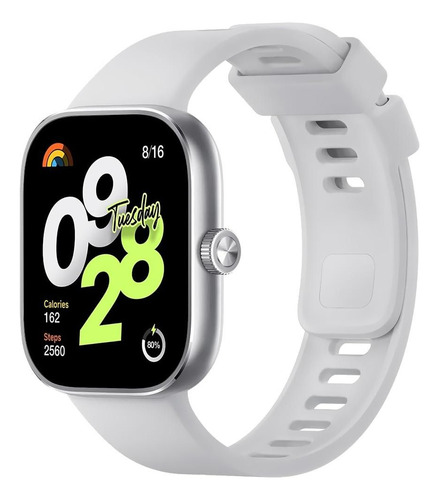 Smartwatch Redmi Watch4 1.97  Caixa 47.4mm De  Liga De Alumínio  Prateada, Pulseira  Silver E O Arco De  Dlc