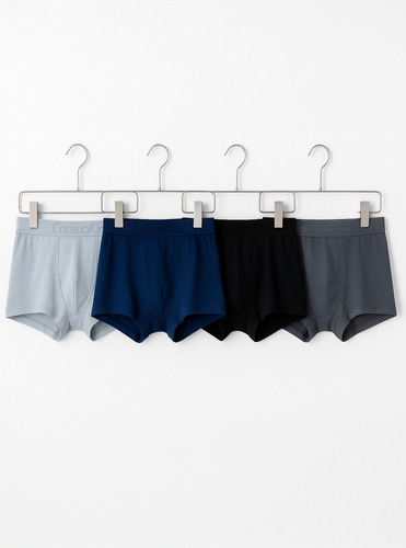 Pack 4 Boxer Hombre Caballero Calzones Transpirables Suaves