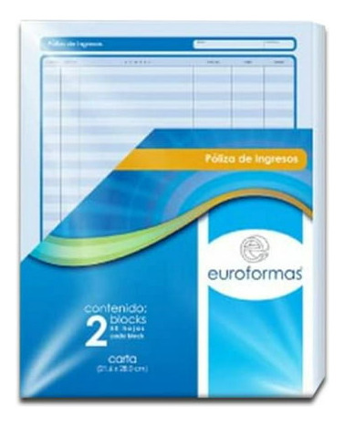 Poliza Ingreso Euroformas Er0111 Carta 50h C/2 Blocks /vc