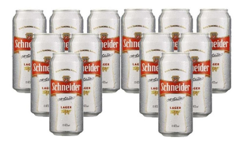 Cerveza Schneider Rubia Lata 473 Ml X 12 Unidades