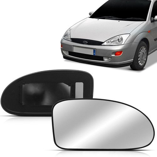 Lente Espelho Retrovisor Com Placa Focus 00 01 A 05 06 07 08