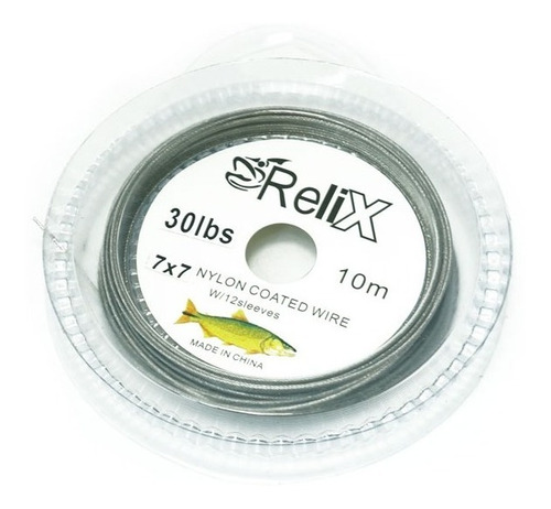 Cable De Acero Pesca Relix Anudable 7x7 40lbs 10mts