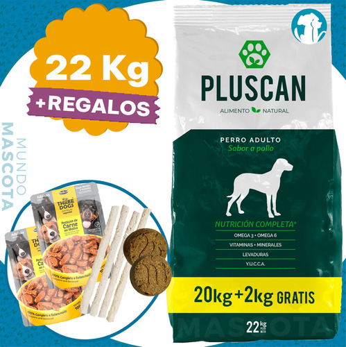 Alimento Perro Adulto Pluscan 22 Kg / Mundo Mascota