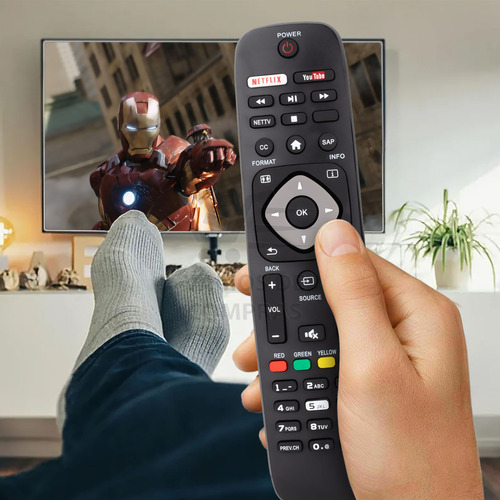 Control Remoto Compatible Con Pantalla Philips Smart Tv Netflix Youtube 4k Incluye 4 Pilas Divitech® AAA
